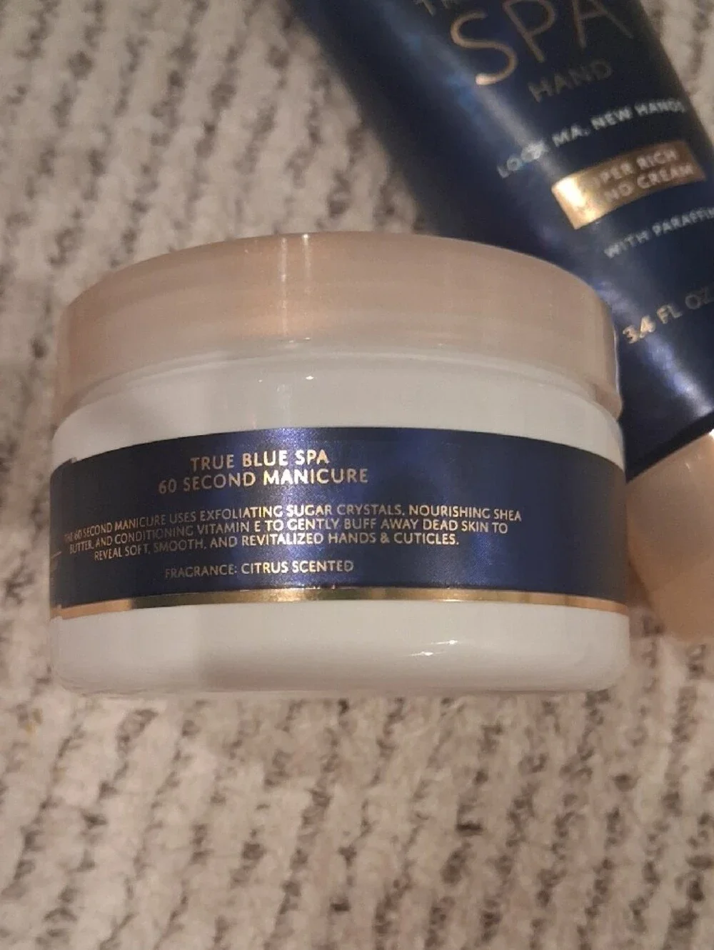 Bath & Body Works True Blue Spa Hand Cream 60 Second manicure Mask